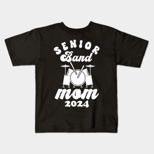 senior Band Mom 2024 funny mom mothers Kids T-Shirt